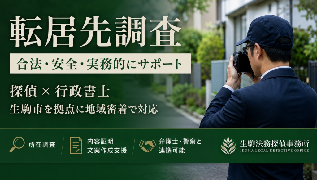 転居先の調査を探偵に依頼すべきか迷ったら——費用の考え方・合法性・依頼の流れを丁寧に解説