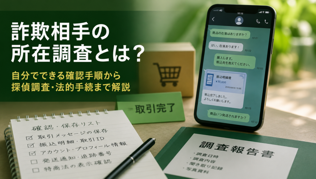 詐欺相手の所在はどう突き止める？被害回復を見据えた合法手順と相談先