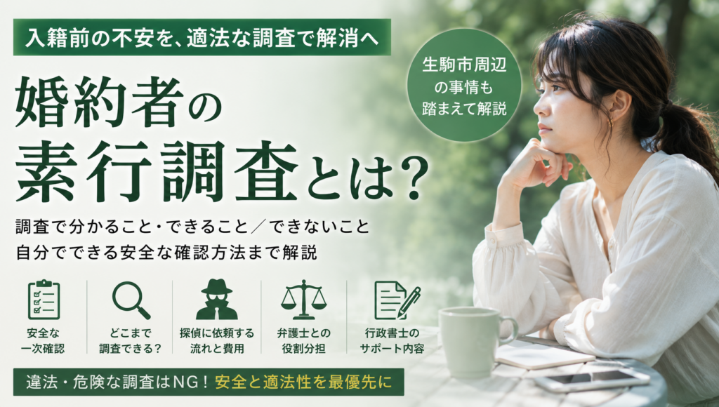 婚約者の素行調査はどこまで可能？依頼前に知る目的・方法・注意点