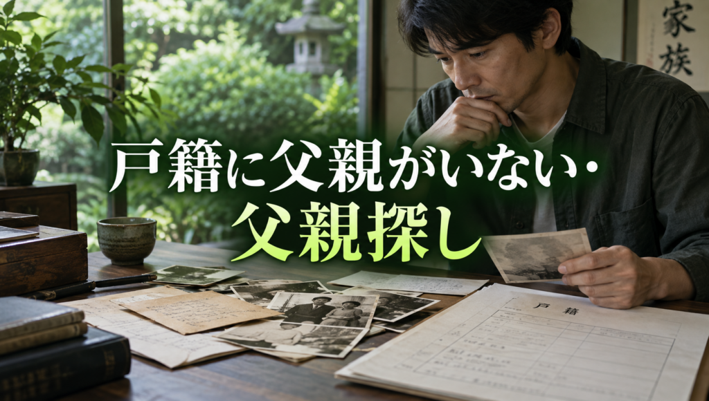 戸籍に父親の名前がないとき、どう探す？手がかりが少ない場合の進め方