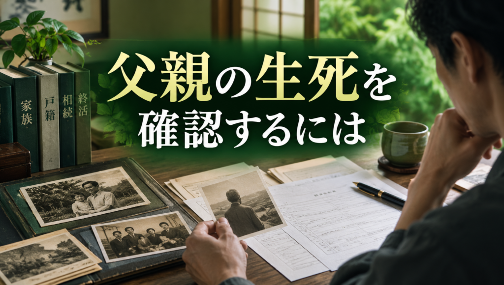 疎遠な父親が生きているか知りたいときは？戸籍で分かることと確認の進め方