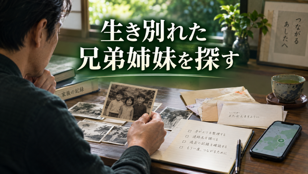 生き別れた兄弟姉妹を探したいときは？戸籍で分かる範囲と人探しの進め方