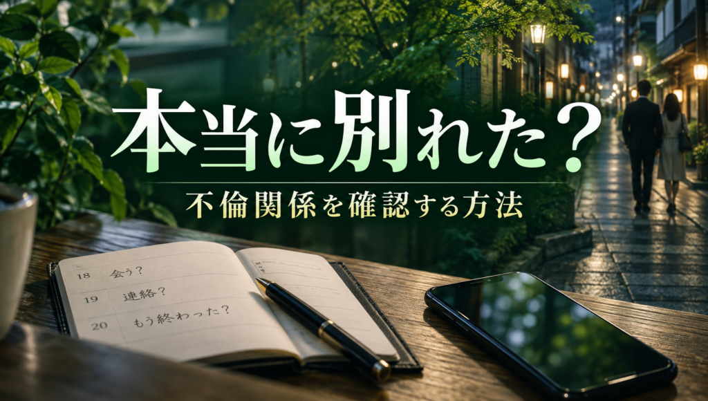 「不倫相手とは別れた」は確認できる？関係が続いているか調べるときの注意点