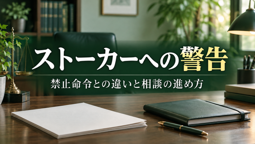 ストーカーへの警告と禁止命令はどう違う？警察への相談と警告後の対応