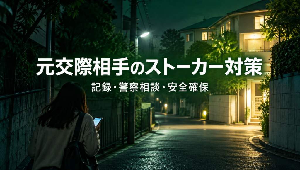 元交際相手から連絡や待ち伏せが続くときは?ストーカー被害の記録と相談手順