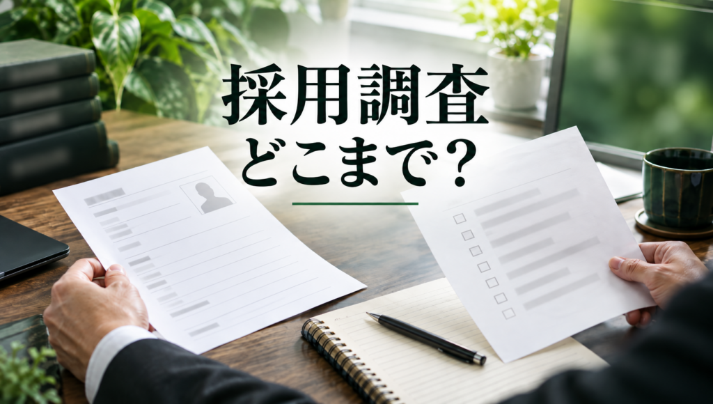 採用調査はどこまでできる？職歴の確認方法と調べてはいけない事項