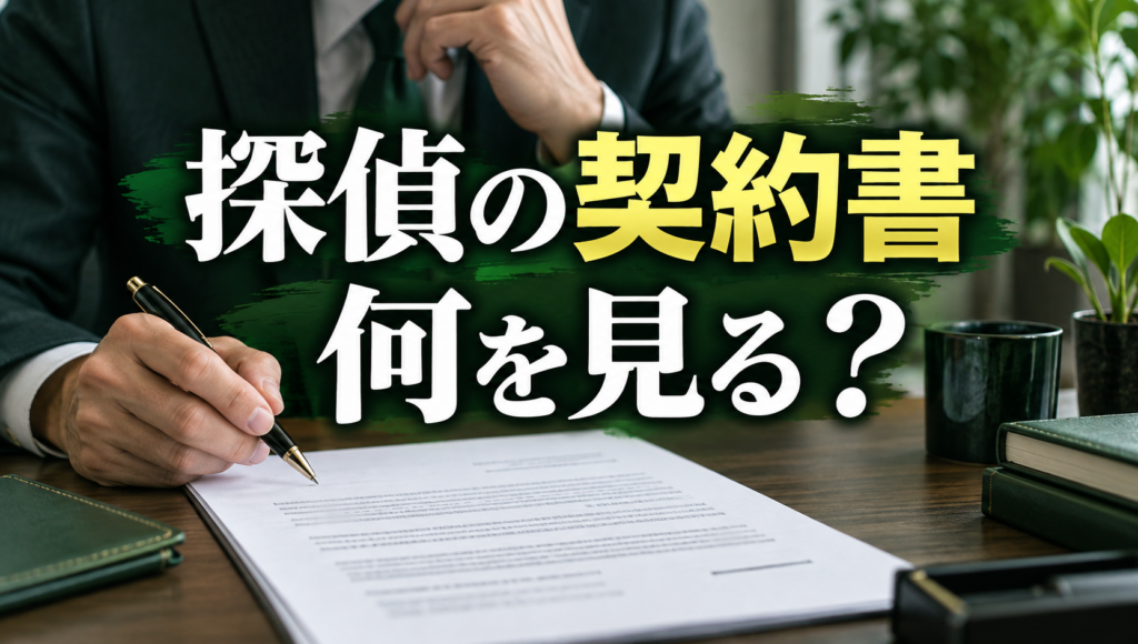 探偵の重要事項説明書と契約書は何を見る？依頼前後の確認ポイント