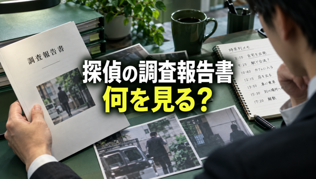 探偵の調査報告書には何が書かれる？受け取り後の確認ポイント